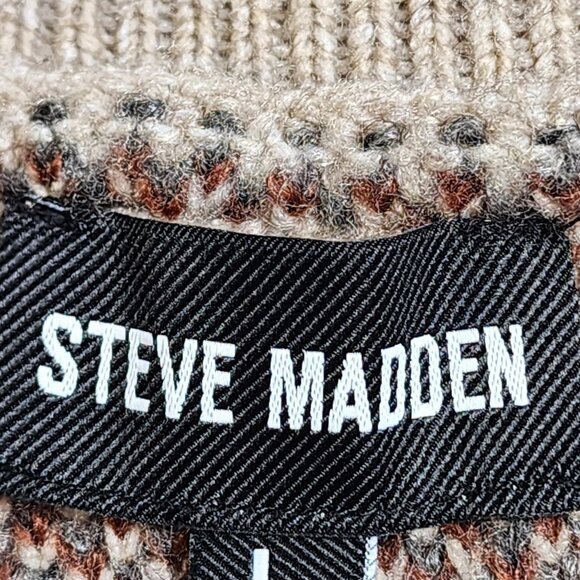 Steve Madden Leopard Print Sweater Dress Large - Picture 4 of 10